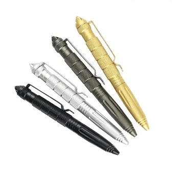 Защита, личная тактическая ручка, инструмент для самообороны, Многоцелевой Авиационный Алюминиевый Противоскользящий Офисный Шариковый карандаш, Портативный