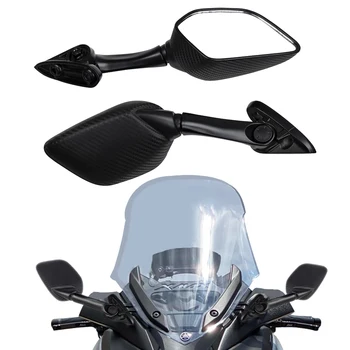 Зеркало Вида Мотоцикла Для Yamaha XMAX 300 400 125 250 2017 2018 2019 YZF R3 R25 2015-2019 Скутеры Racer Боковое Зеркало заднего Вида