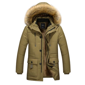 Зимнее мужское хлопчатобумажное пальто оверсайз, модный тренд в стиле Casual, тонкое и толстое бархатное длинное пальто из высококачественного однотонного материала