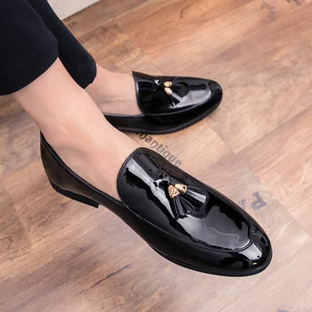 Качественные кожаные Мужские Лоферы, Новинка 2020 года, Дышащие Мужские Повседневные Оксфорды Для вождения, Мужская обувь на плоской подошве, Мокасины, удобная обувь 5