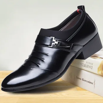 Классические мужские модельные туфли на плоской подошве из искусственной кожи, итальянские официальные Оксфорды, размер 38-48 на зиму 2023 года