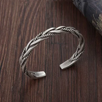 Классический простой плетеный браслет из витой веревки, мужской браслет из нержавеющей стали, модный браслет для мужчин и женщин, подарок ювелирных изделий