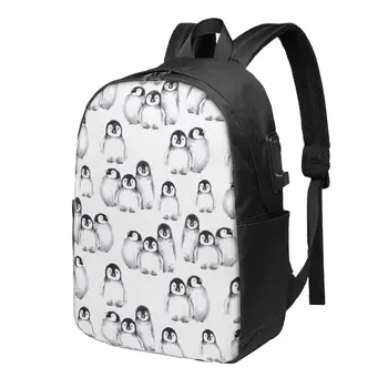 Классический школьный рюкзак Penguin, повседневный рюкзак, офисный рюкзак для мужчин и женщин