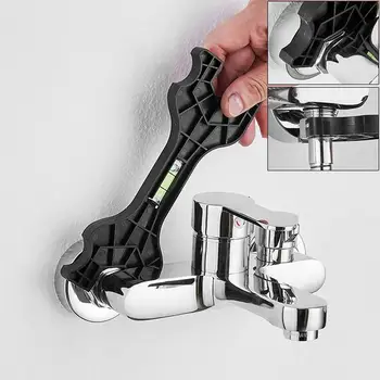 Ключ для душа с двойной головкой Многофункциональный легкий ключ для ванной комнаты из пластика высокой плотности, инструменты для ремонта сантехники и унитаза