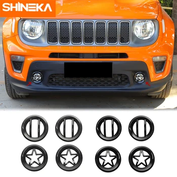 Колпаки ламп SHINEKA для автомобиля Jeep Renegade, наклейки для защиты передних противотуманных фар, наклейки для Jeep Renegade 2019 + автомобильный стайлинг