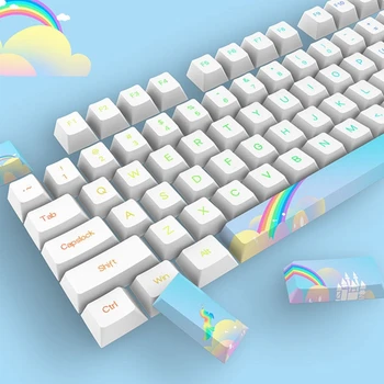 Колпачки вишневой высоты для 108-клавишной механической клавиатуры с 5-сторонней сублимацией краски PBT