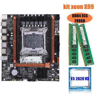 Комбинированный комплект материнской платы X99 LGA 2011-3 Xeon E5 2620 V3 CPU DDR4 16 ГБ (2ШТ 8G) ECC-памяти 2133 МГц