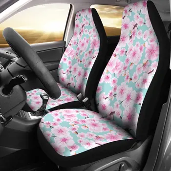 Комплект чехлов для автомобильных сидений Cherry Blossom Sakura Blue, 2 шт., Автомобильные аксессуары, автомобильные коврики