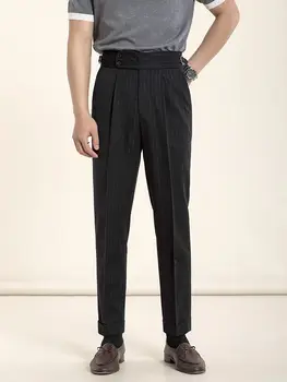 Корейские классические брюки для бега трусцой с высокой талией, модные Деловые брюки для офисного костюма, весна-лето, новая уличная одежда, Мужские брюки C52