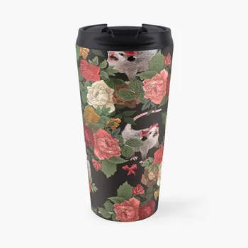 Кофейная кружка с цветочным узором Opossum для путешествий, Чашки для кафе, Набор кофейных чашек, Креативные чашки