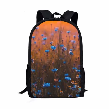 Красивая школьная сумка с 3D принтом в виде цветка для девочек и мальчиков, классический рюкзак большой емкости, студенческая сумка для книг, простая сумка для ноутбука Mochila