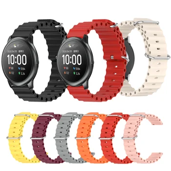 Красочный Ремешок Для Часов Ocean Силиконовый Ремешок С Разъемом Для Samsung Galaxy Watch4/5 40 мм 44 мм Смарт-Часы 20 мм 22 мм браслет