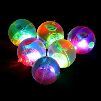 Красочный прыгающий мяч со вспышкой, детские светящиеся игрушки, светящийся надувной мяч, детский светодиодный блестящий эластичный мяч, игрушки для активного отдыха Lato