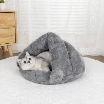 Кровать для домашних животных, супер Мягкая Моющаяся плюшевая подстилка для питомника, подстилка для глубокого сна, домашний диван, костюмы для кошек чихуахуа, Домашняя корзина