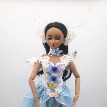 Кукла 1/3 BJD в черной коже, кукла с индивидуальным макияжем, 56-сантиметровая кукла с шаровидным телом