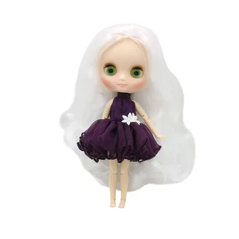 Кукла DBS Nude middle blyth joint с белыми волосами и прозрачным лицом, подходящий подарок своими руками для девочки, такой как ледяная кукла Мидл Блит