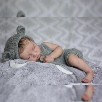 Кукла Reborn Baby Реалистичный Новорожденный 18-дюймовый Реалистичный Спящий Мальчик Девочка с Одеждой и Аксессуарами Подарок для Малыша