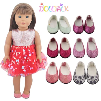 Кукольная Обувь с Острым Носком 7 см, Мини-Обувь С Педалью Для американской 18-Дюймовой Куклы-Девочки, Обувь Телесного Цвета Для Новорожденной Куклы OG и 43 см