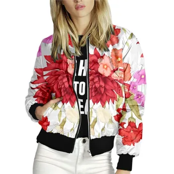 Куртки Пуховики с цветочным рисунком Бомберы Bombers 2023 Весна Корея Y2k Уличная одежда Женское пальто Amami Поддержка кастомизации