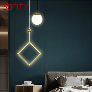 Латунные настенные светильники SOFITY, бра, современная простая светодиодная лампа, внутреннее приспособление для украшения дома