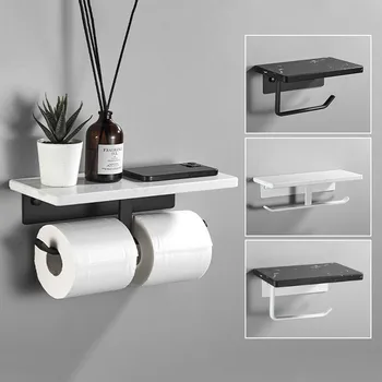 Легкий роскошный мраморный держатель для бумажных полотенец, черно-белый держатель для туалетной бумаги, двусторонний держатель для салфеток в ванной комнате
