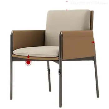 Легкое Роскошное Итальянское Минималистичное Обеденное кресло В простой гостиной, Одноместное Кресло для отдыха, Дизайнерское Кресло для гостиничного модельного номера со спинкой