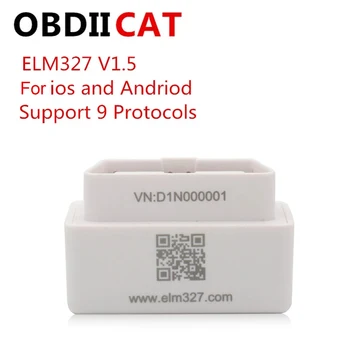 МИНИ-считыватель кода ELM327 V01B4 и Сканирующий инструмент для IOS и Android Standalone CAN Chip 9-16 В Поддерживает 9 Протоколов