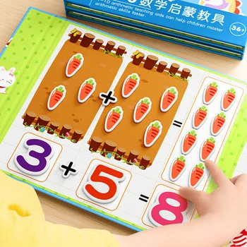 Математическая игрушка для разложения, обучающая сложению и вычитанию, учебные пособия, пазлы на магнитах с цифрами, детские игрушки, обучающая Магнитная книга