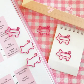 Милая розовая закладка-поросенок скрепка для бумаги школьные канцелярские принадлежности подарочные канцелярские принадлежности