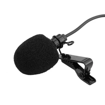 Мини Портативный зажим на лацкане, громкая связь, 3,5 мм Внешний разъем с винтовым замком, микрофон для компьютера, ПК, ноутбука