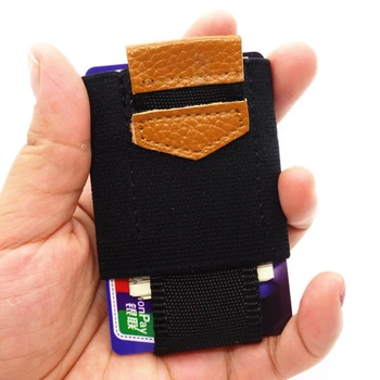 Минималистичный тонкий кошелек с эластичной лентой из коровьей кожи, удостоверение личности, держатель для кредитных карт, кошельки для мелких наличных, кошелек для монет, сумка для ключей, 4 цвета