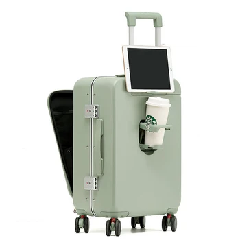 Многофункциональная тележка Универсальный багажник с тормозным колесом для багажника, открывающийся спереди, Мужская и женская коробка с кодом для путешествий, Посадочный чемодан