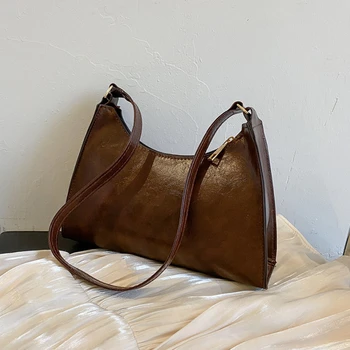 Модная изысканная сумка для покупок, ретро Повседневные женские сумки-тотализаторы, сумки через плечо, женские кожаные однотонные сумки на цепочке для женщин