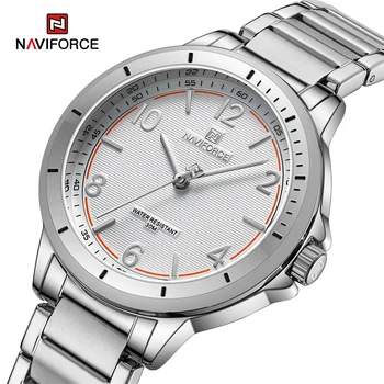 Модные женские часы NAVIFORCE 2023 Водонепроницаемые Простые женские наручные часы из нержавеющей стали, женский кварцевый браслет Relogio Feminino