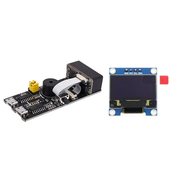 Модуль распознавания Сканирования штрих-кода RISE-Qr/1D/2D/Code Scanner V3.0 С 0,96-дюймовым ЖК-дисплеем IIC I2C Serial GND LED