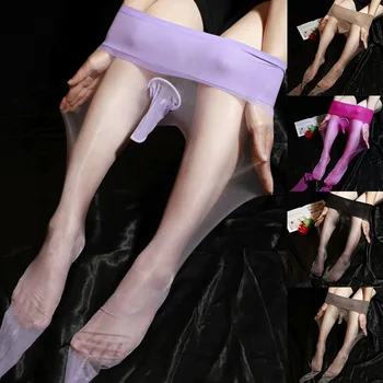 Мужские сексуальные чулки для сисси, ультратонкие прозрачные носки, колготки для геев, бесшовные мягкие эластичные колготки, нижнее белье