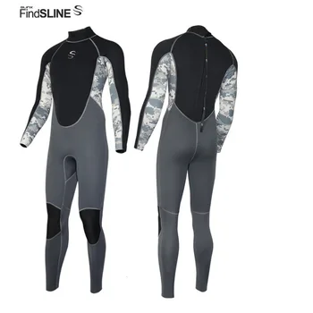 Мужской гидрокостюм из гибкого неопрена премиум-класса 2 мм, черно-серый купальник для подводного плавания, серфинга, полный костюм, комбинезон, костюмы для подводной охоты