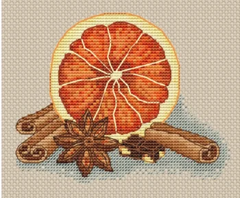 Набор для вышивания крестиком ZZ MM, украшающий апельсин и звездчатый анис, Рукоделие ручной работы для вышивания 14-каратной вышивкой крестом