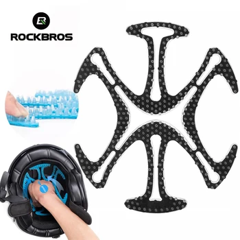 Накладка для мотоциклетного шлема ROCKBROS, Антидеформационная Силиконовая Дышащая накладка для мото-велосипедного шлема, вентиляционная подкладка
