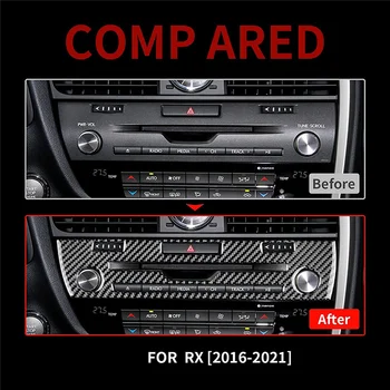 Накладка на рамку CD-панели центральной консоли, наклейка из углеродного волокна для Lexus RX 2016 2017 2018 2019 Аксессуары