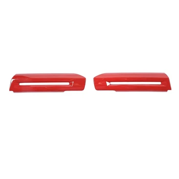 Наклейки для отделки внутренней дверной ручки, декоративные аксессуары для Ford Mustang 2015-2021, ABS Красный