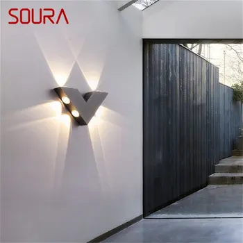 Настенное бра SOURA V-образный наружный креативный светильник Водонепроницаемый внутренний дворик Современный светодиодный светильник для дома
