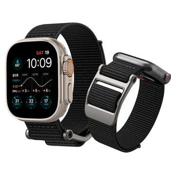 Нейлоновый ремешок для Apple Watch 8 ultra 49 мм Ремешок для часов Удобный Браслет для iWatch 8 7 6 5 4 3 2 SE Series Ремешок для смарт-часов