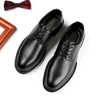 Новая Мужская Повседневная Обувь Из Натуральной Кожи, Высококачественные Модельные Туфли, Официальные Свадебные Туфли Для Мужчин, Деловые Роскошные Мужские Оксфорды, Мужская Обувь