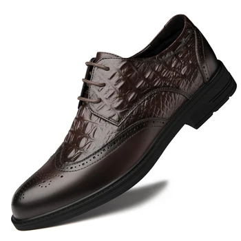 Новая мужская деловая повседневная обувь из натуральной кожи, модные элегантные роскошные Zapatos De Hombre, Дышащая Удобная уличная обувь