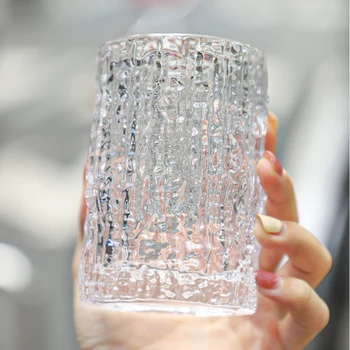 Новая чашка с рисунком коры из креативного утолщенного стекла специальной формы для сока, кофе и воды в ресторане Nordic