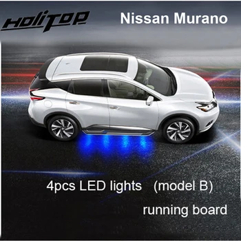 Новейшая светодиодная подножка для боковой подножки Nissan Murano 2015-2022, с синим светом, роскошный дизайн, качество ISO9001, нагрузка 300 кг