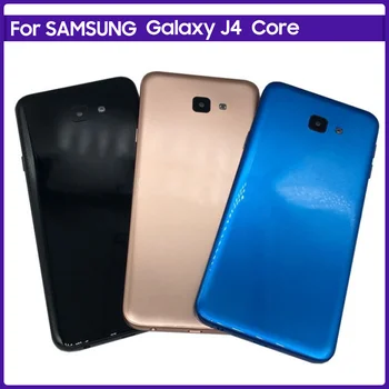 Новинка Для Samsung Galaxy J4 Core J410 J410F SM-J410F/DS Пластиковая Задняя Крышка Аккумулятора J410 Корпус Задней Двери С Заменой Объектива