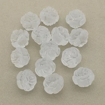 Новое поступление! Акриловые прозрачные матовые бусины розы 12/16/20 мм для ожерелья, серег, деталей для поделок, ювелирных изделий и компонентов