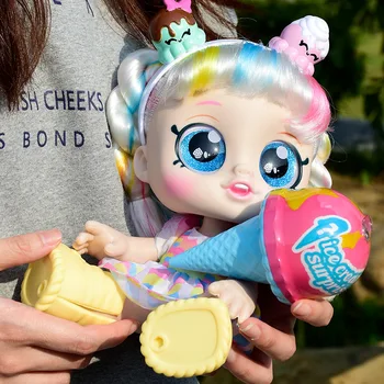 Новые детские игрушки Kindi Toys 14-дюймовая кукла-сюрприз в виде слепой коробки для мороженого, которая может петь, милая кукла-подарок для девочки на день рождения